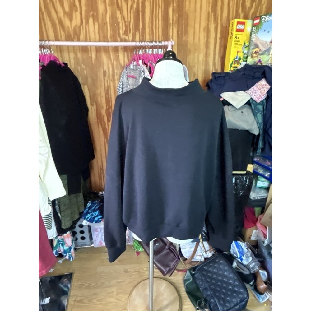 Spanx Airluxe At The Hip Pullover Women's Plus Sz 3X Sweatshirt Black Soft Cozy - Picture 8 of 10